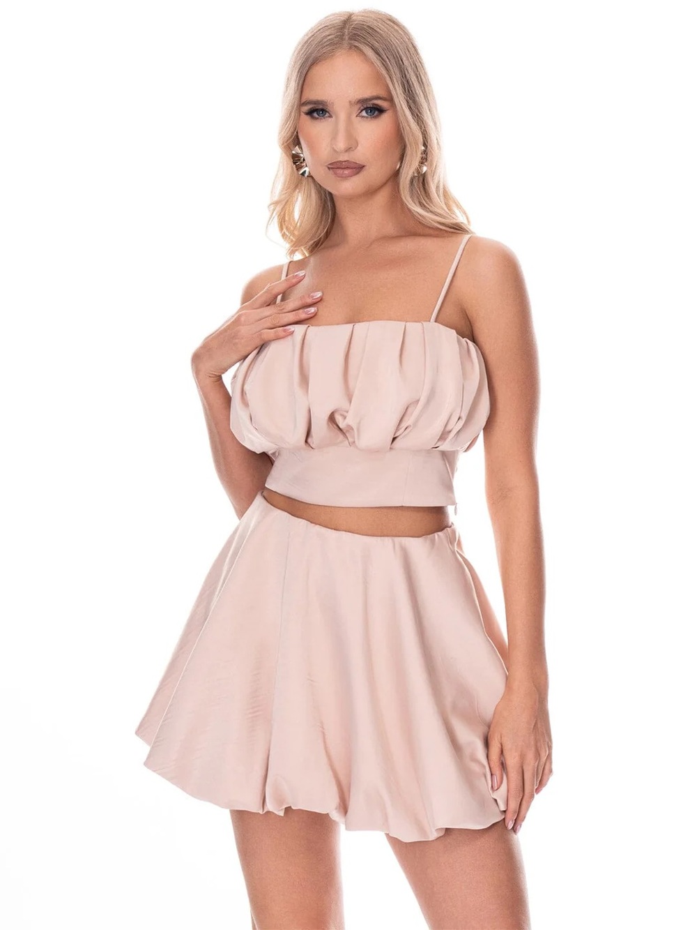 NWT Blush Pink Matching Set | Crop Top & Flowy Skort